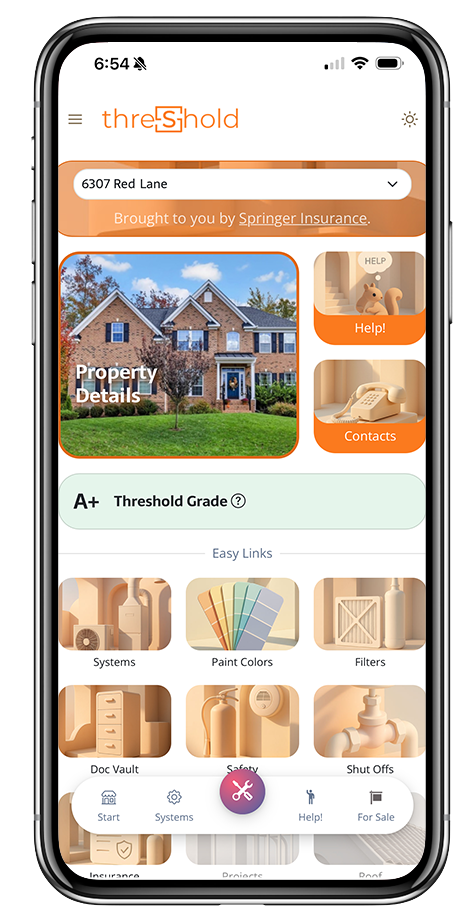Threshold app home screen