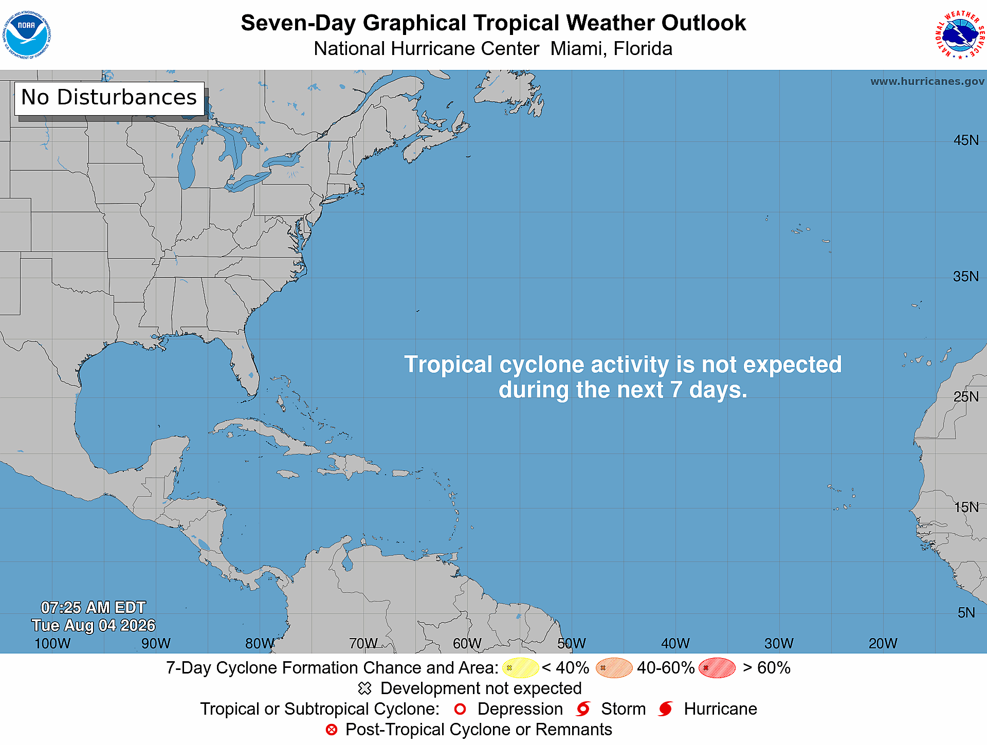 NHC Atlantic 7-Day Graphical Tropical Weather Outlook